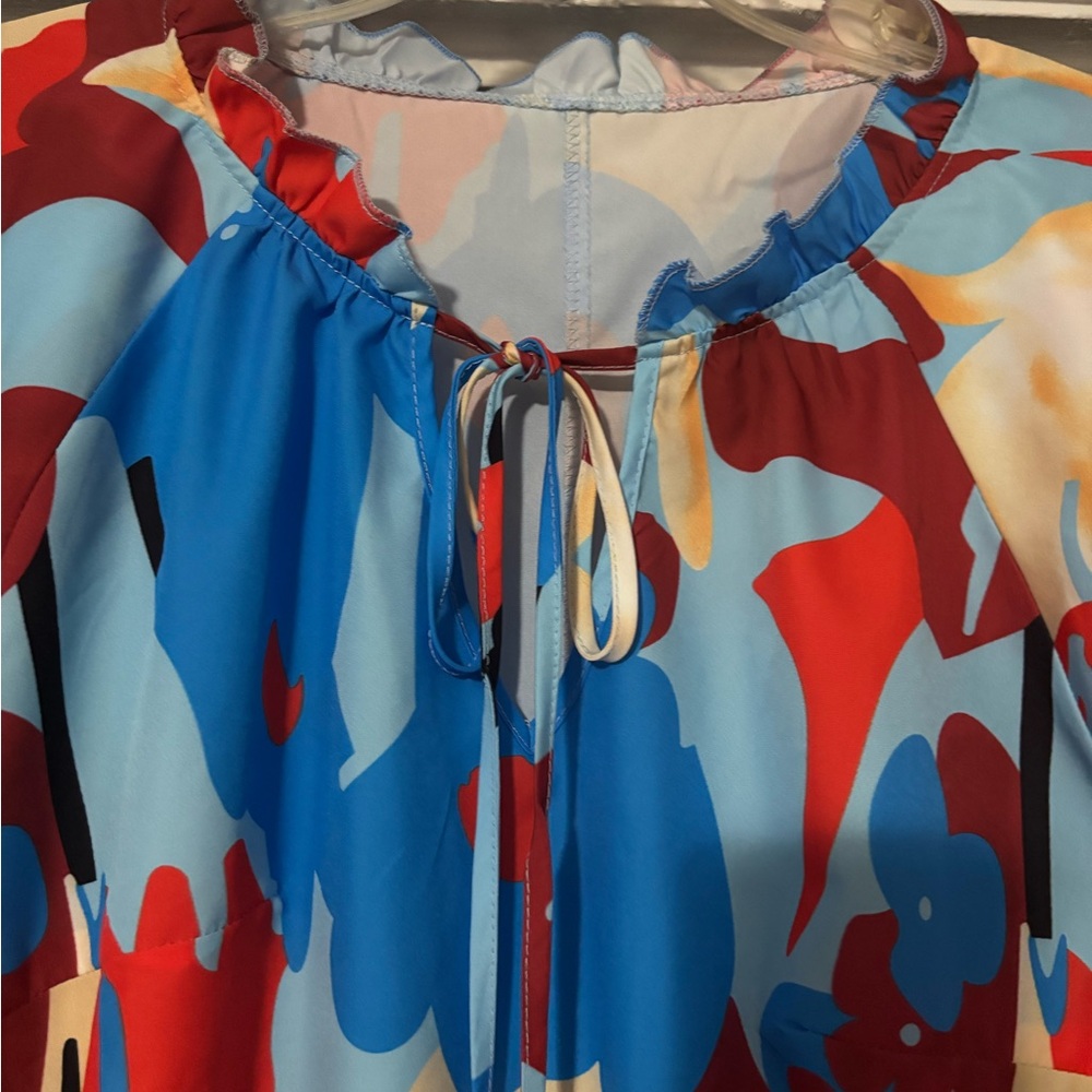 Colorful Abstract Women's Top - Picture 4 of 7